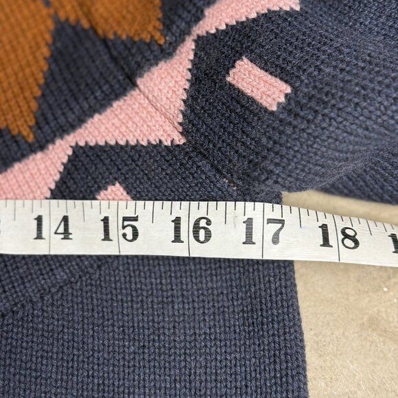 Free Assembly Women’s Sweater Small Fair Isle Turtleneck Geometric Cotton Wool - Picture 8 of 10